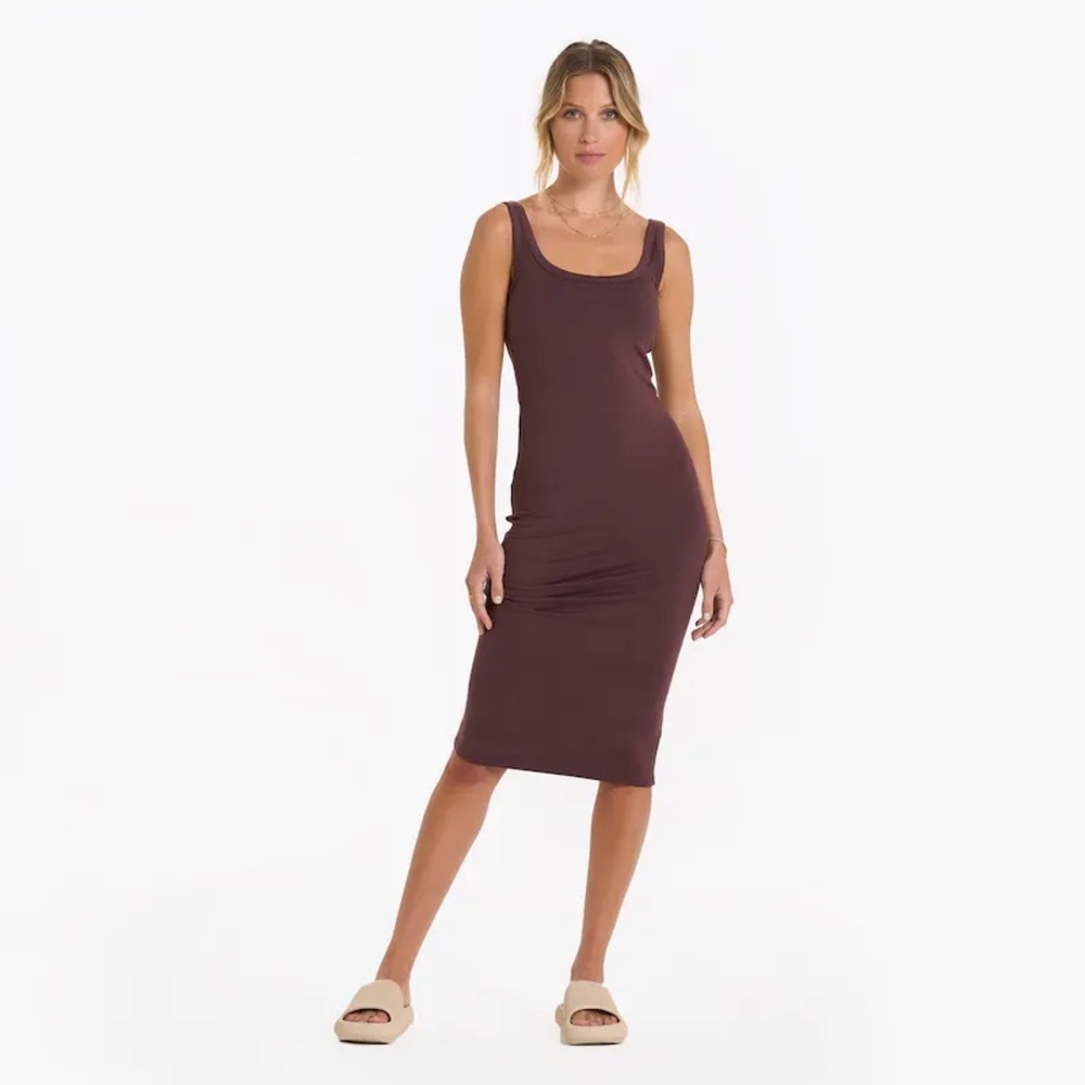 Vuori Halo Essential Dress - Chestnut Heather
